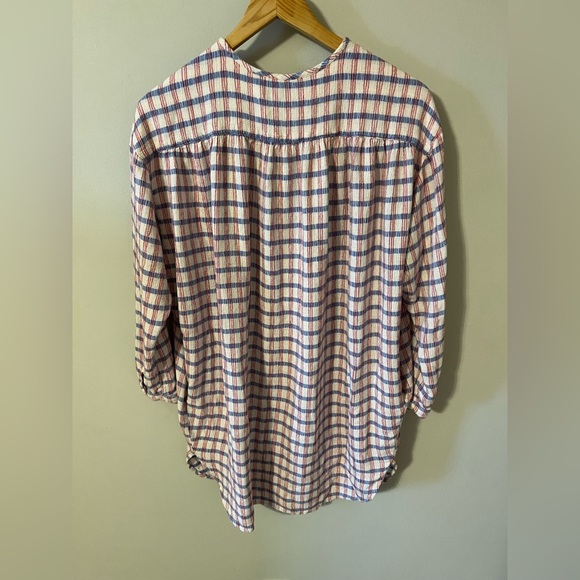 Anthropologie Saturday Sunday Pasture Dress Tunic Plaid Button Up Small - Picture 10 of 11